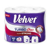 Ręczniki papierowe Velvet Turbo Duo, kuchenne, biały papier ...
