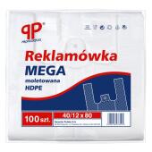 Reklamówka foliowa biała moletowana SARANTIS mega 40 x 12 x ...