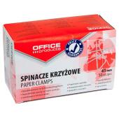 Spinacze krzyżowe 41mm Office Products, metalowe, w kartonik...