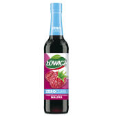 Syrop owocowy Łowicz Malina Zero Cukru 400 ml, zagęszczona b...