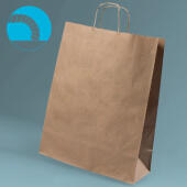 Torba papierowa 350 x 180 x 440 mm EcoBag, ze skręcanym uchw...