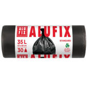 Worki na odpady ALUFIX Standard HDPE, bez wiązania, czarne