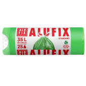 Worki na odpady ALUFIX Standard HDPE, ściągane taśmą, zielon...