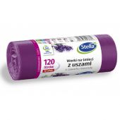 Worki na odpady Stella LDPE o zapachu lawendy, wiązane, fiol...