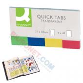 Zakładki indeksujące Q-Connect 19 x 43 mm, neonowe foliowe p...