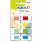 Zakładki indeksujące Stick'n 12 x 45 mm, kolorowe paski, 140...