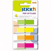 Zakładki indeksujące Stick'n 12 x 45 mm, kolorowe paski, 160...