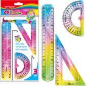 Zestaw geometrzyczny elastyczny KEYROAD Flex-Draw, linijka 2...