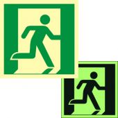 Znak TDC, tabliczka kierunek do wyjścia ewakuacyjnego - praw...